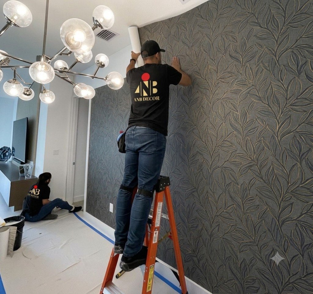 ANB Decor installation team at work
